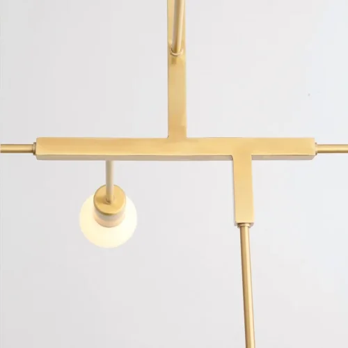 Люстра подвесная FITMENTS 140688-26 ImperiumLoft белая на 5 ламп, основание латунь в стиле минимализм  фото 7